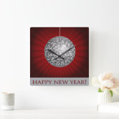 New Year Wall Clock Vierkante Klok (Huis)