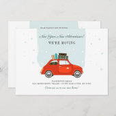 New Year We've Moved Holiday Moving Announcement Aankondiging (Voorkant / Achterkant)