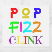 New Year Wine Labels Sparkling Wijnetiket (Enkel label)