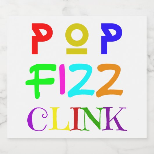 New Year Wine Labels Sparkling Wijnetiket (Enkel label)