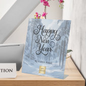 New Year winter wonderland snow business logo Reclamebord Met Voetstuk