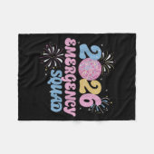 New Years 2026 Eve Emergency Squad Disco Ball Fire Fleece Deken (Voorkant (Horizontaal))