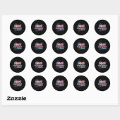 New Years 2026 Eve Emergency Squad Disco Ball Fire Ronde Sticker (Vel)