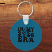 New Year's 2026 Retro Trendy Disco Ball Groovy Cut Sleutelhanger (Voorkant)