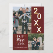 New Year's 2 Photo Family  Feestdagenkaart (Voorkant)