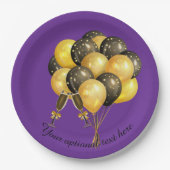 New Years Anniversary Party Papieren Bordje (Voorkant)