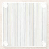 New Year's Blue Gold Black Stripes Glazen Onderzetter (Achterkant)