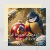 New Year's card with a bird (Voorkant / Achterkant)