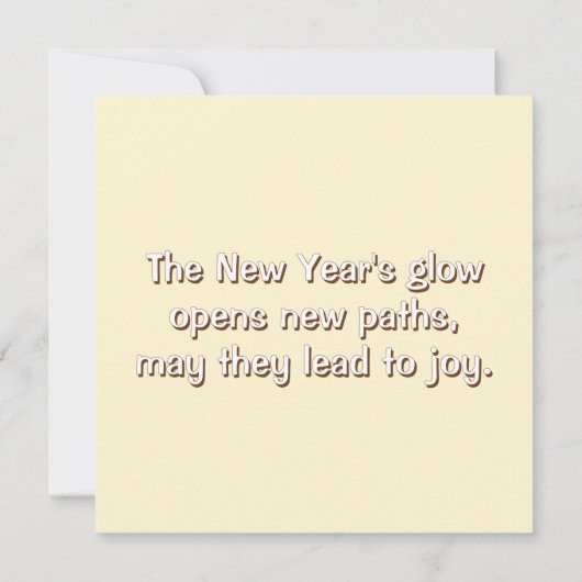 New Year's card with a bird (Achterkant)