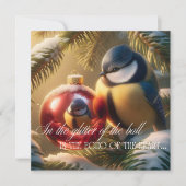 New Year's card with a bird (Voorkant)