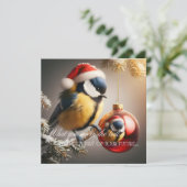 New Year's card with a bird (Staand voorkant)