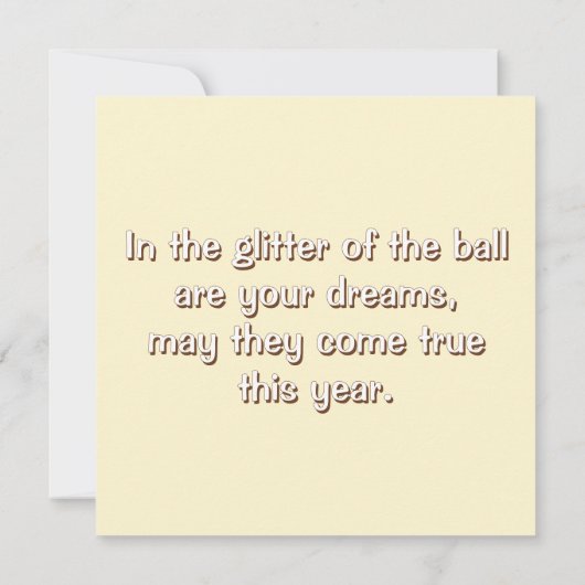 New Year's card with a bird (Achterkant)