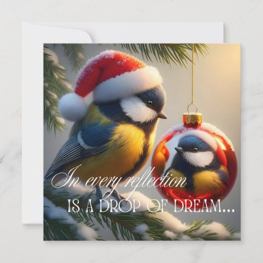 New Year's card with a bird (Voorkant)