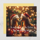 New Year's card with a cute horse (Voorkant / Achterkant)