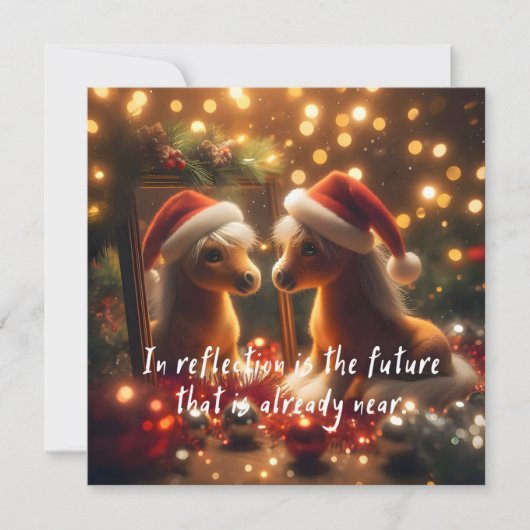 New Year's card with a cute horse (Voorkant)