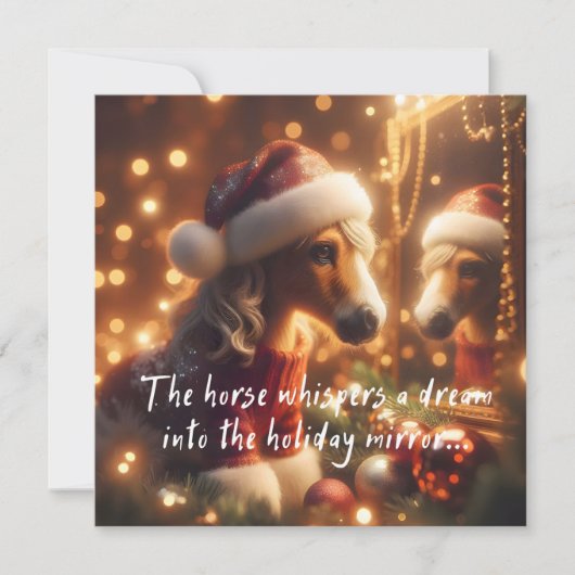 New Year's card with a cute horse (Voorkant)