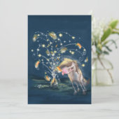 New Year's Card with a Horse and Carrot Firework Kaart (Staand voorkant)