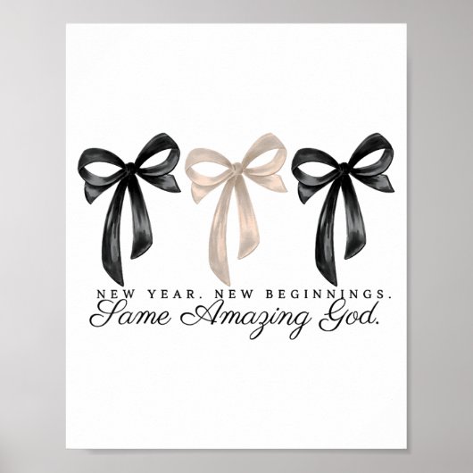 New Years Christian Coquette Faith New Beginnings  Poster (Voorkant)