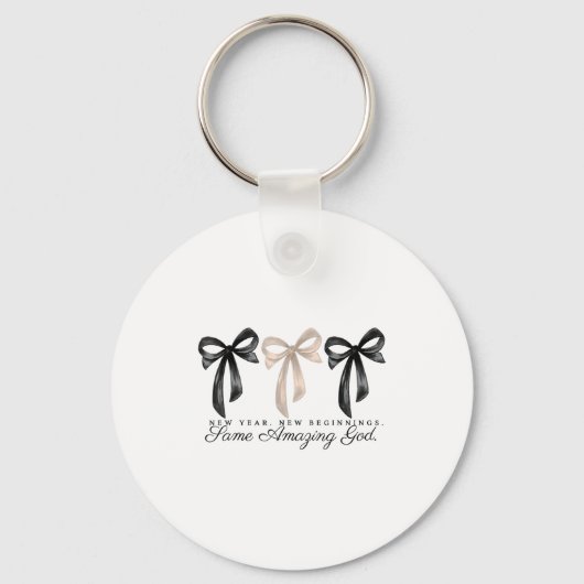 New Years Christian Coquette Faith New Beginnings  Sleutelhanger (Voorkant)