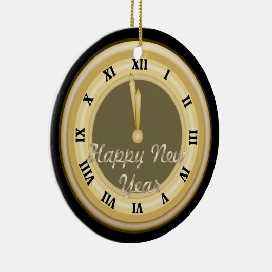 New Years Clock Holiday Ornament (Rechts)