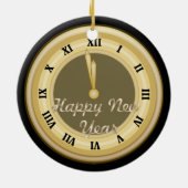 New Years Clock Holiday Ornament (Achterkant)