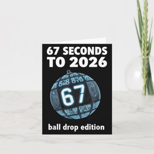 New Year's Day Ball Drop Countdown Funny Brainrot  Kaart (Voorkant)