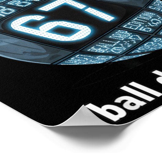 New Year's Day Ball Drop Countdown Funny Brainrot  Poster (Hoek)