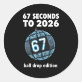 New Year's Day Ball Drop Countdown Funny Brainrot  Ronde Sticker (Voorkant)