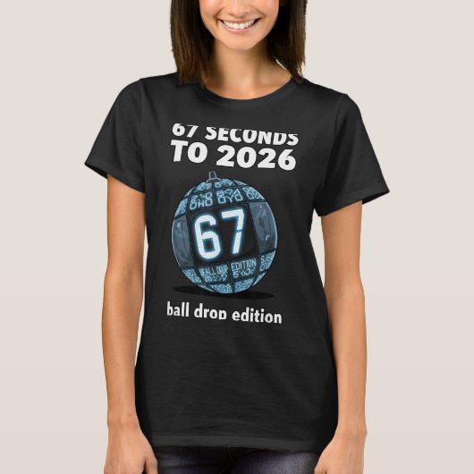 New Year's Day Ball Drop Countdown Funny Brainrot  T-shirt (Voorkant)