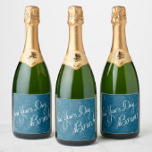 New Year's Day Handwritten Bottle Labels Sparkling Wijnetiket (Flessen)