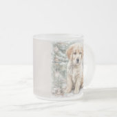 New Year's dog and snow Matglas Koffiemok (Voorkant rechts)