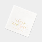 New Years Elegant Festive 2026 Gold Folie Servetten (Links)