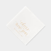 New Years Elegant Festive 2026 Gold Folie Servetten (Rechts)