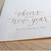 New Years Elegant Festive 2026 Gold Folie Servetten