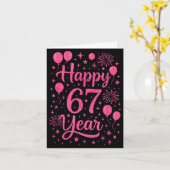 New Year's Eve 2026 Happy 67 Year Gen Z Funny Meme Kaart (Gele Bloem)