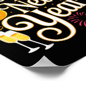New Years Eve 2026 Party Countdown Fireworks Happy Poster (Hoek)