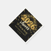 New Year's Eve 2026 Party Gold & Black Servet (Hoek)