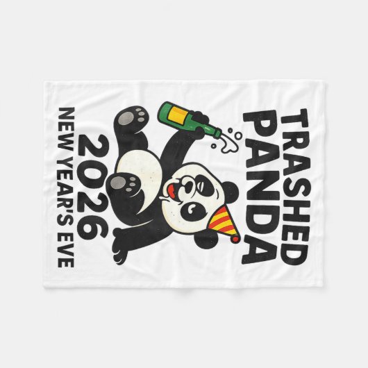 New Years Eve 2026 Trashed Panda Premium  Fleece Deken (Voorkant (Horizontaal))