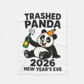 New Years Eve 2026 Trashed Panda Premium Fleece Deken (Voorkant)