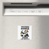 New Years Eve 2026 Trashed Panda Premium  Magneet (Insitu (Vaatwasser))