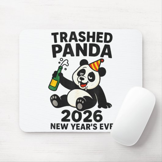 New Years Eve 2026 Trashed Panda Premium Muismat (Met muis)