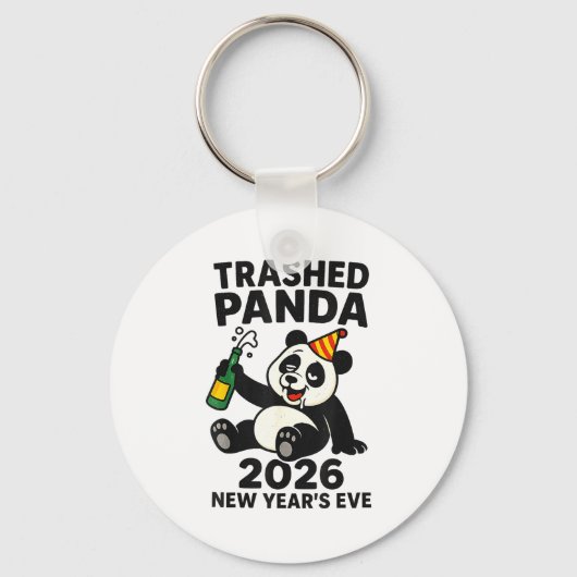 New Years Eve 2026 Trashed Panda Premium  Sleutelhanger (Voorkant)