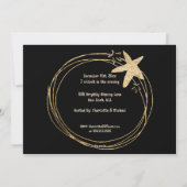 New Years Eve Black and Gold Holiday Party Feestdagenkaart (Achterkant)