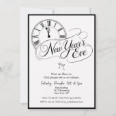 New Year's Eve Black and White Cocktail Party Kaart (Voorkant)