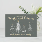 New Years Eve Bright and Shining Holiday Party Feestdagenkaart (Staand voorkant)