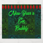 New Year's Eve Bubbly Mousserende Wijn Label (set  Sparkling Wijnetiket (Enkel label)