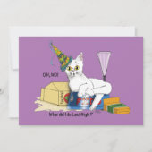 New Years Eve Cat Grappig Feestdagenkaart (Voorkant)