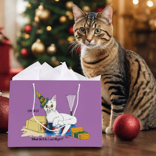 New Years Eve Cat Grappig Groot Cadeauzakje