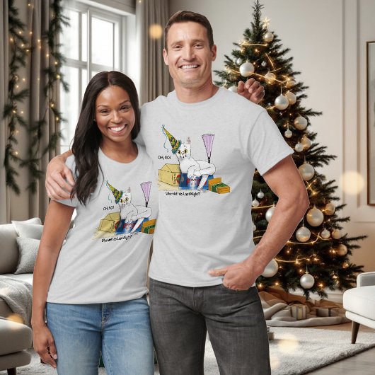 New Years Eve Cat Grappig T-shirt