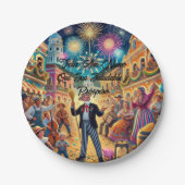 New Year's Eve Celebration El Año Viejo Papieren Bordje (Voorkant)